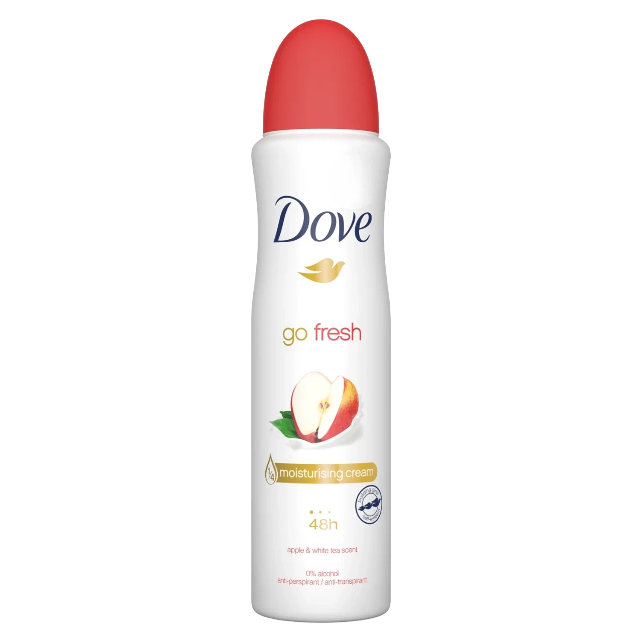 اسپری دئودورانت زنانه داو Dove مدل Go Fresh رایحه سیب و چای سفید | حجم 250 میل - فروشگاه اینترنتی ارس درمیس