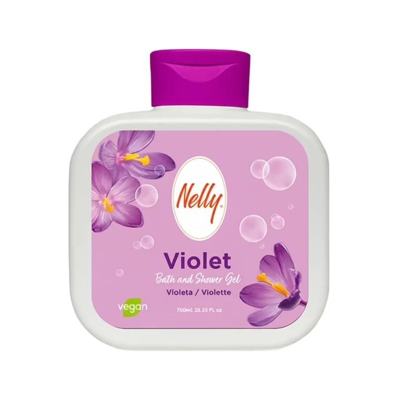 شاور ژل حمام و دوش گل بنفشه نلی مدل Violet | حجم 750 میل - فروشگاه اینترنتی ارس درمیس