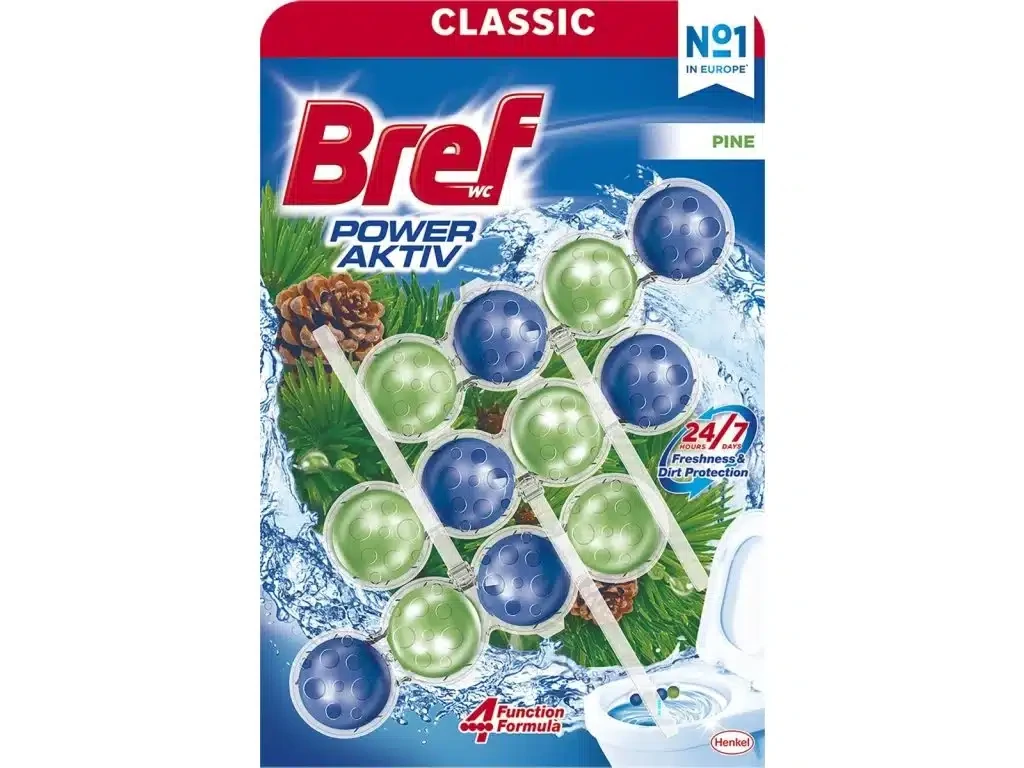خوشبو کننده توالت فرنگی برف Bref با رایحه درخت کاج | توپی 12 تایی - فروشگاه اینترنتی ارس درمیس