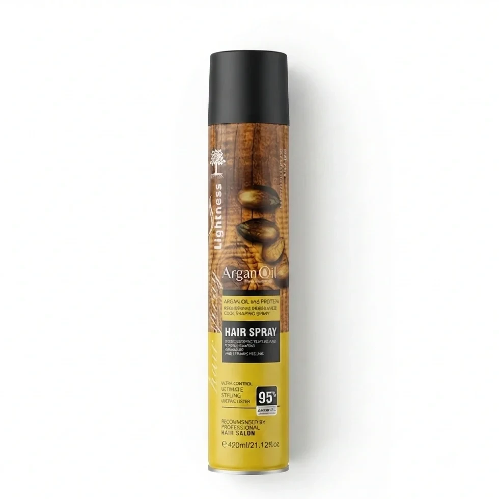 اسپری تافت مو لایتنس مدل Argan Oil - حاوی روغن آرگان | حجم 420 میل - فروشگاه اینترنتی ارس درمیس