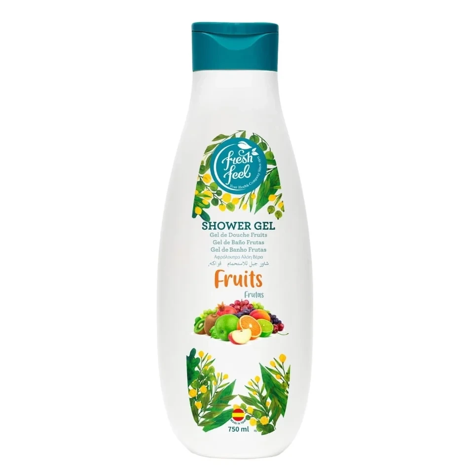شامپو ژل حمام میوه‌ای فرش فیل Fresh Feel مدل Fruits | حجم 750 میل - فروشگاه اینترنتی ارس درمیس