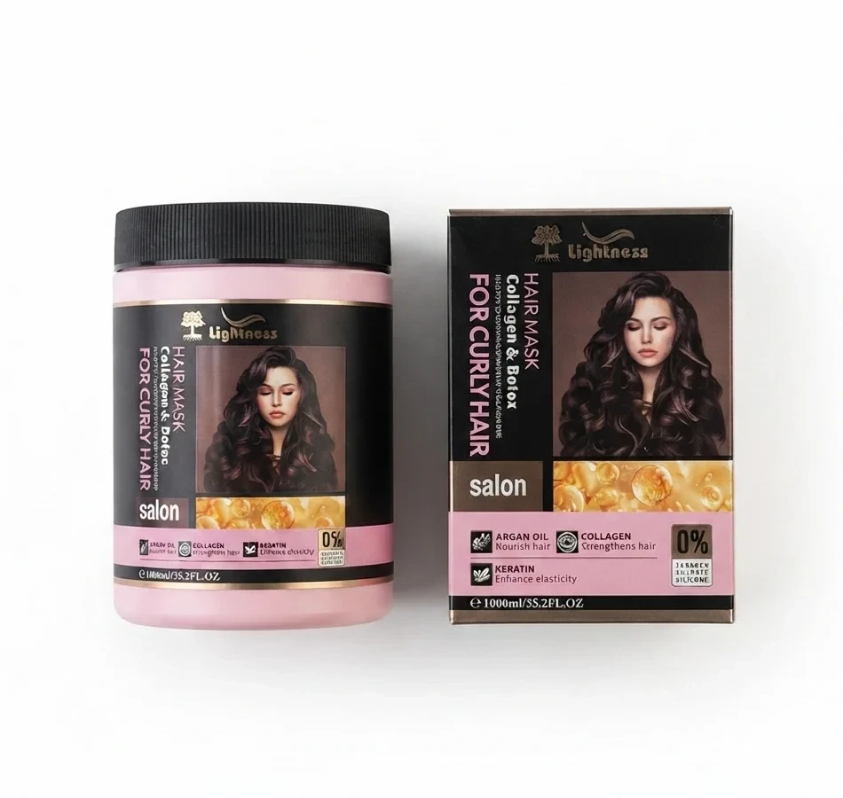 ماسک موی فر لایتنس Lightness مدل Collagen &amp; Botox - حاوی روغن آرگان، کلاژن و کراتین | حجم 1000 میل - فروشگاه اینترنتی ارس درمیس
