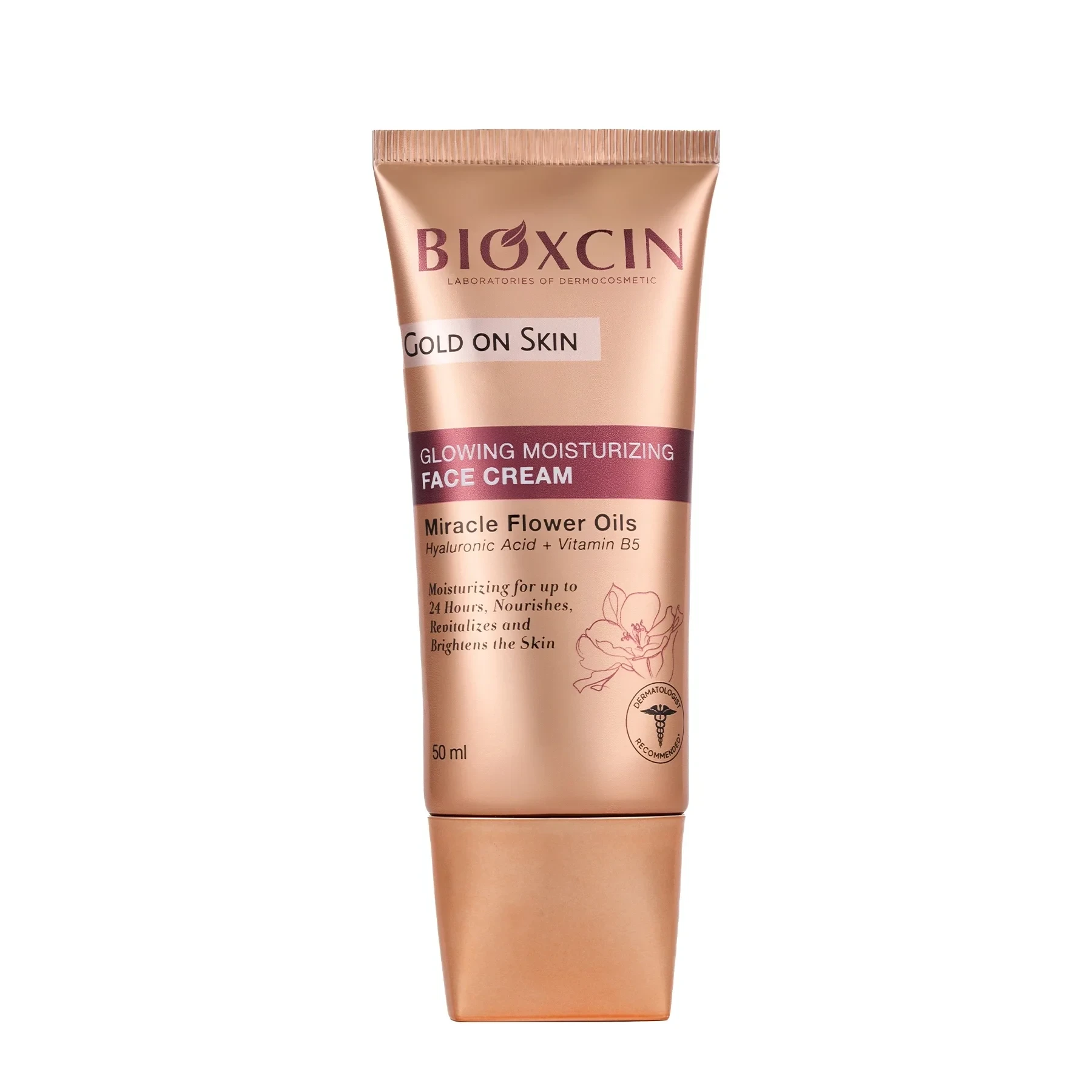 کرم مرطوب کننده و شفاف کننده معجزه بیوکسین ‌‌‌مدل Gold On Skin | حجم 50 میل - فروشگاه اینترنتی ارس درمیس