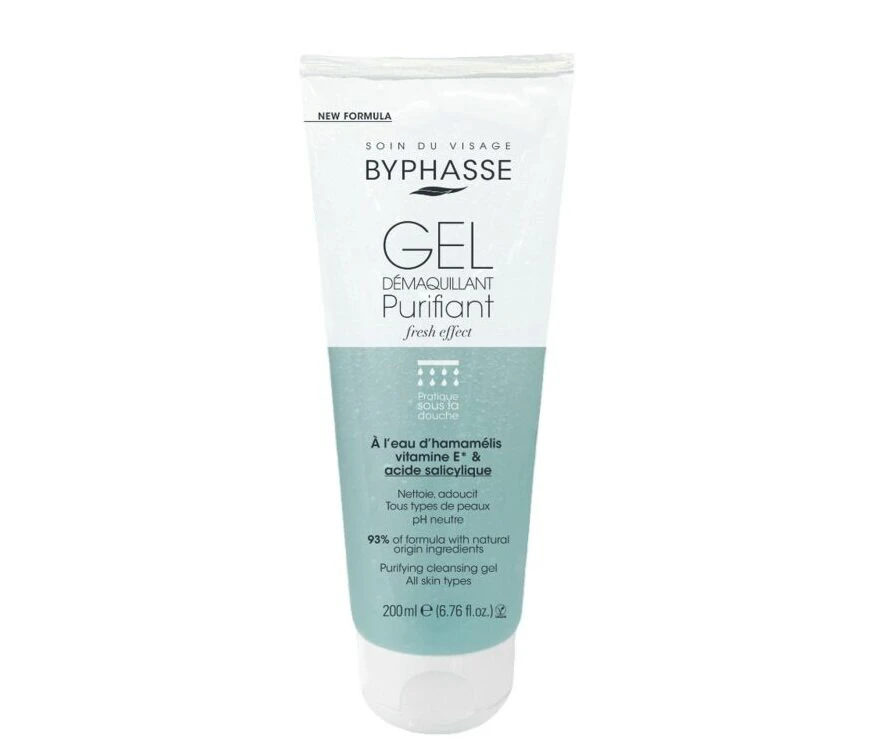 ژل شستشوی صورت بایفاس Byphasse مدل Purifying Cleansing Gel | حجم 200 میلی‌لیتر - فروشگاه اینترنتی ارس درمیس