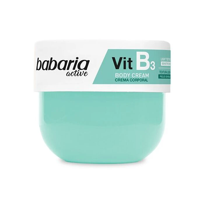 کرم بدن ویتامین B3 باباریا مدل +Vit B3 - مرطوب کننده 24 ساعته و مراقبت از پوست‌های نرمال تا خشک | حجم 400 میلی‌لیتر - فروشگاه اینترنتی ارس درمیس