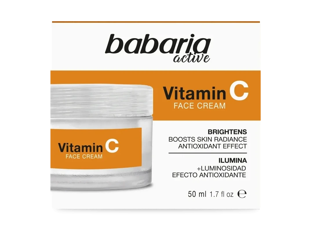 کرم صورت ویتامین C باباریا مدل Vitamin C Face Cream - روشن کننده و آبرسان | حجم 50 میلی‌لیتر - فروشگاه اینترنتی ارس درمیس