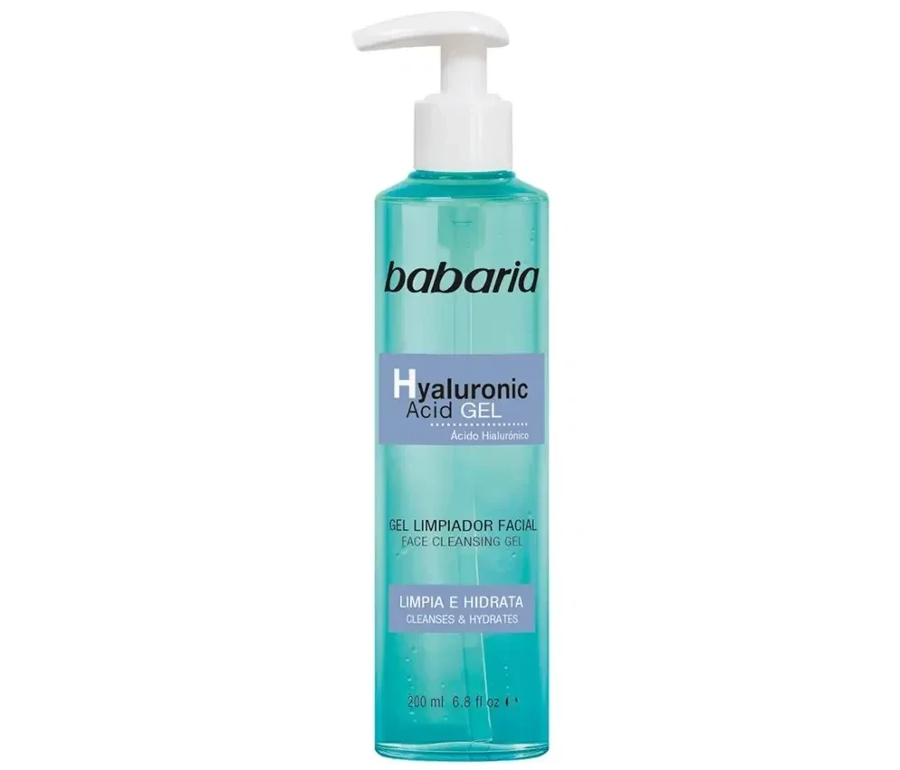 ژل شستشوی صورت باباریا مدل Hyaluronic Acid Gel - حاوی هیالورونیک اسید - پاکسازی و آبرسانی روزانه | حجم 200 میلی‌لیتر - فروشگاه اینترنتی ارس درمیس