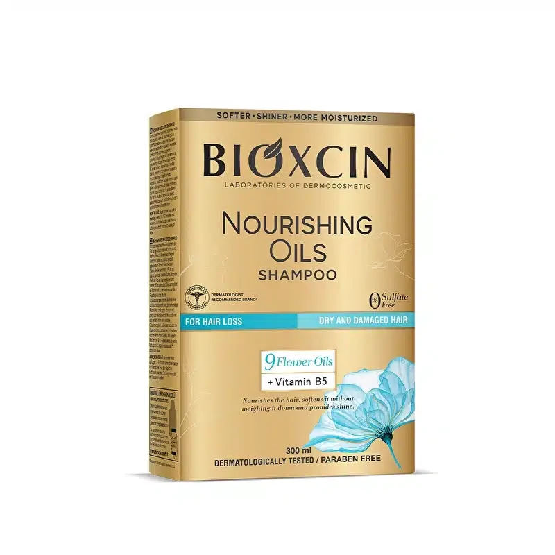 شامپو ضد ریزش بیوکسین مدل Nourishing Oil - موهای خشک و آسیب دیده | حجم 300 میل - فروشگاه اینترنتی ارس درمیس