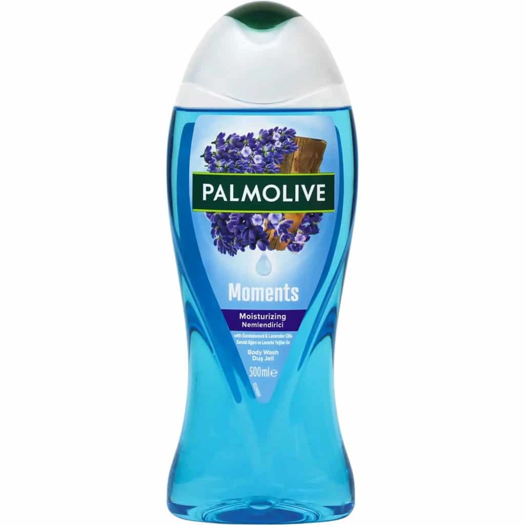 شامپو بدن پالمولیو Palmolive حاوی روغن اسطوخودوس و چوب صندل | حجم 500 میل - فروشگاه اینترنتی ارس درمیس
