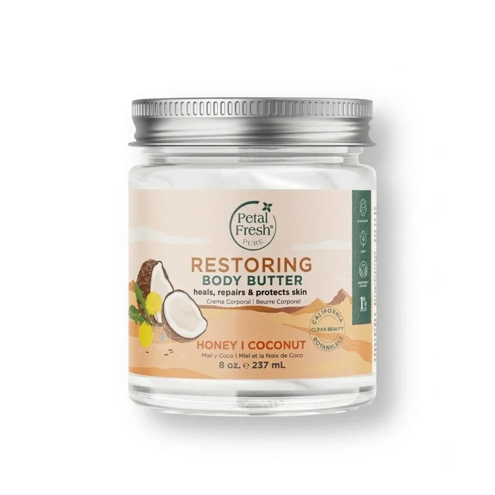کره بدن ترمیم کننده عسل و نارگیل پتال فرش Petal Fresh مدل Restoring | حجم 237 میل - فروشگاه اینترنتی ارس درمیس