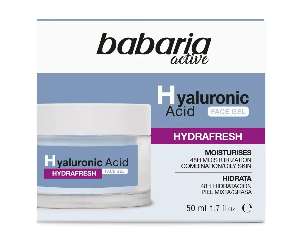 ژل کرم آبرسان باباریا مدل Hydrafresh - حاوی هیالورونیک اسید - مناسب پوست‌های چرب و مختلط | حجم 50 میلی‌لیتر - فروشگاه اینترنتی ارس درمیس