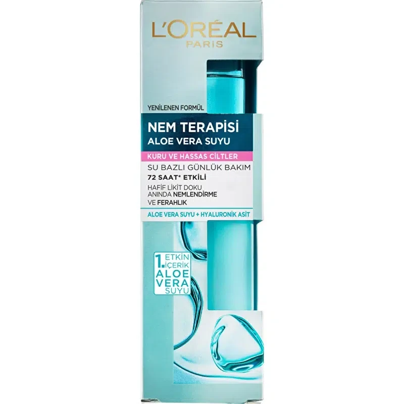 سرم آبرسان لورآل L'Oréal حاوی عصاره آلوئه ورا مناسب پوست های خشک و حساس | حجم 70 میل - فروشگاه اینترنتی ارس درمیس