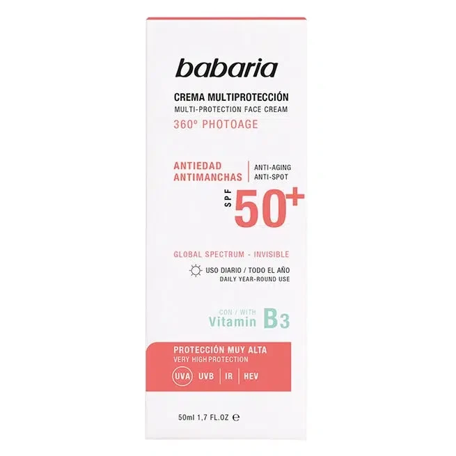 کرم ضدآفتاب چند منظوره باباریا با +SPF50 | حجم 50 میلی‌لیتر - فروشگاه اینترنتی ارس درمیس