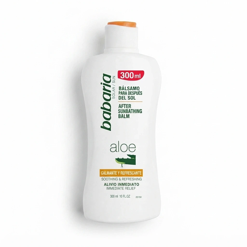 بالم افترسان باباریا مدل Aloe - حاوی آلوئه ورا - تسکین و آبرسان پوست پس از آفتاب | حجم 300 میل - فروشگاه اینترنتی ارس درمیس