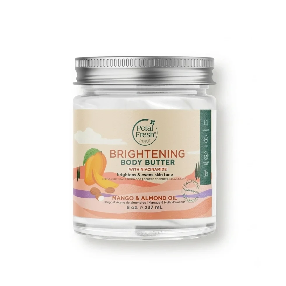 کره بدن روشن کننده انبه و روغن بادام پتال فرش Petal Fresh مدل Brightening | حجم 237 میل - فروشگاه اینترنتی ارس درمیس