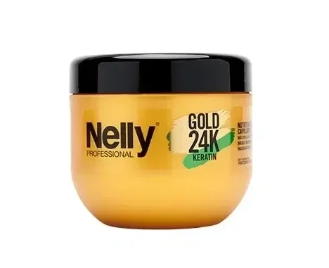 ماسک مو کراتین و آرگان نلی پروفشنال مدل Gold 24K Keratin | حجم 500 میل - فروشگاه اینترنتی ارس درمیس