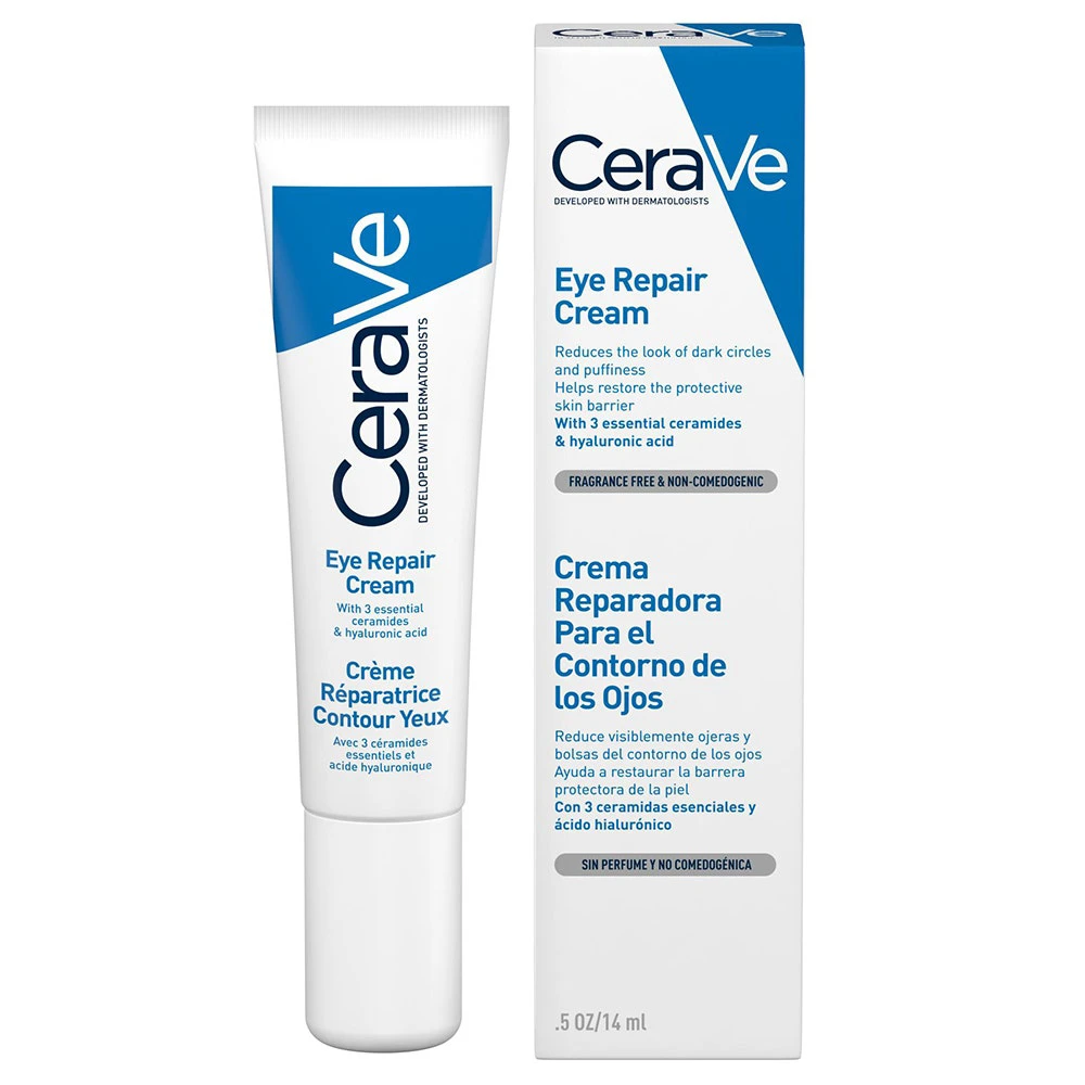 کرم دور چشم سراوی CeraVe مدل Eye Repair Cream - ترمیم، آبرسانی و کاهش پف و تیرگی | حجم 14 میلی‌لیتر - فروشگاه اینترنتی ارس درمیس