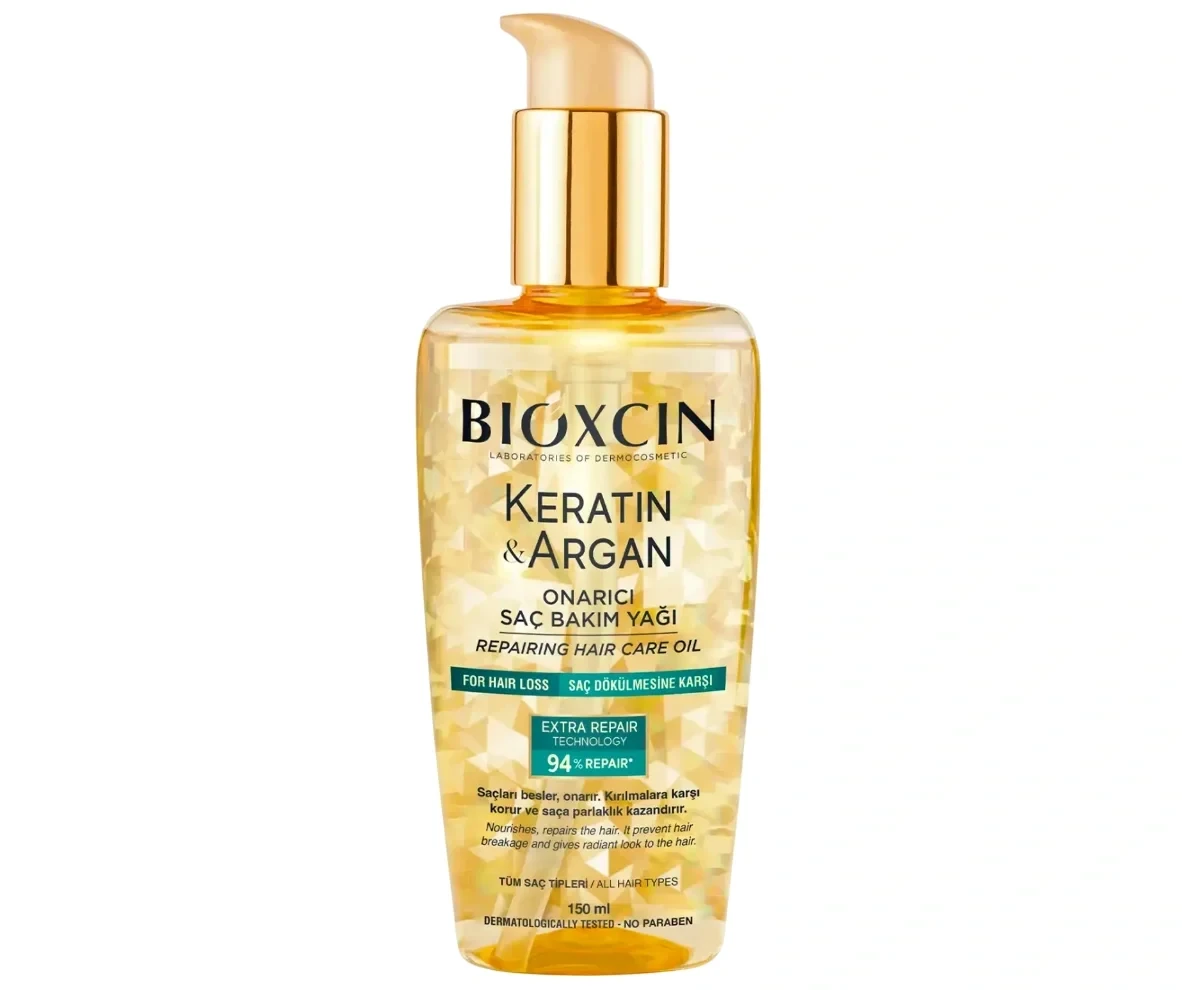 روغن ضد ریزش مو کراتین و آرگان بیوکسین مدل Keratin &amp; Argan | حجم 150 میل - فروشگاه اینترنتی ارس درمیس