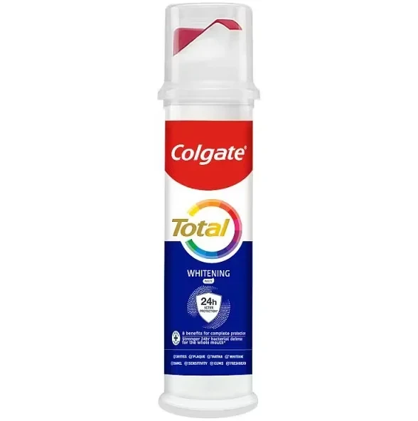 خمیر دندان سفید کننده موثر با محافظت 24 ساعته کلگیت Colgate مدل Total Whitening | حجم 100 میل - فروشگاه اینترنتی ارس درمیس
