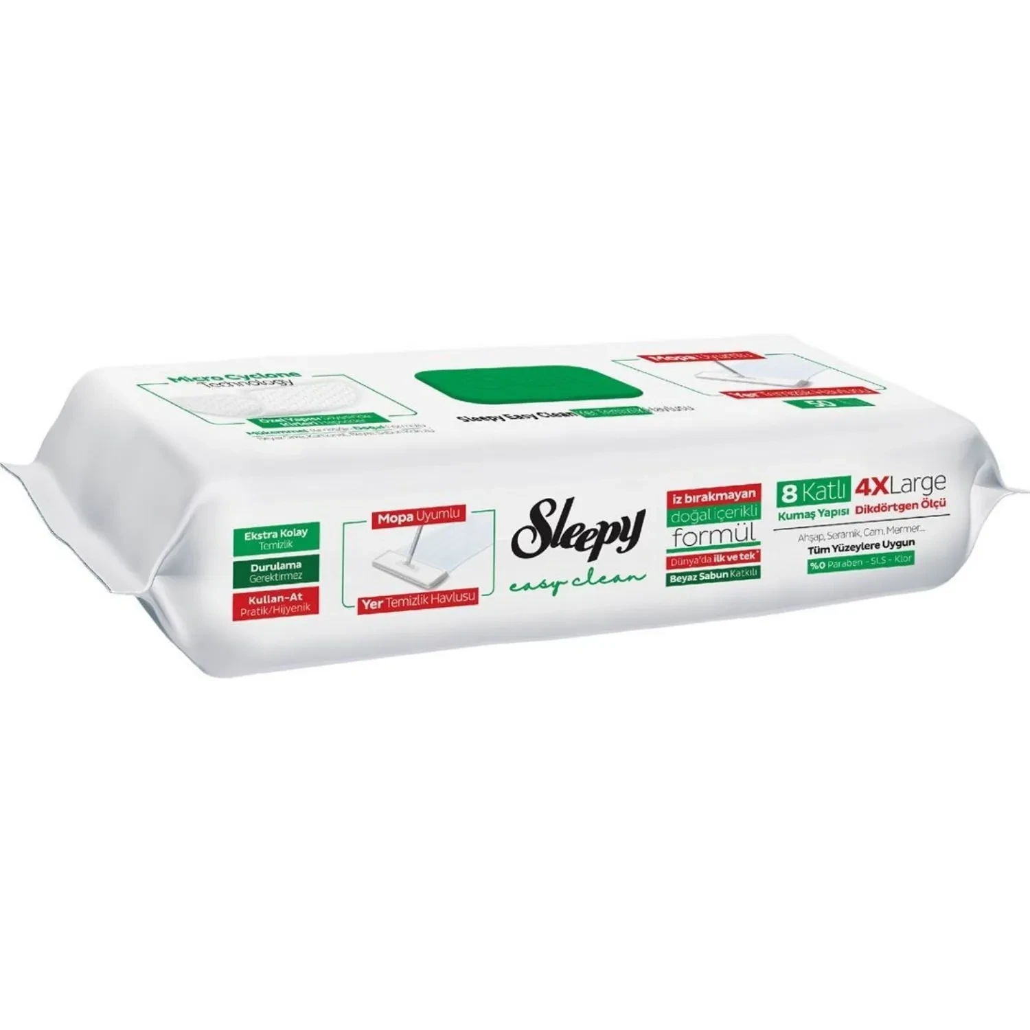 دستمال مرطوب طی اسلیپی Sleepy - با ضخامت 8 لایه ای و حاوی عصاره صابون سفید | بسته 50 عددی - فروشگاه اینترنتی ارس درمیس
