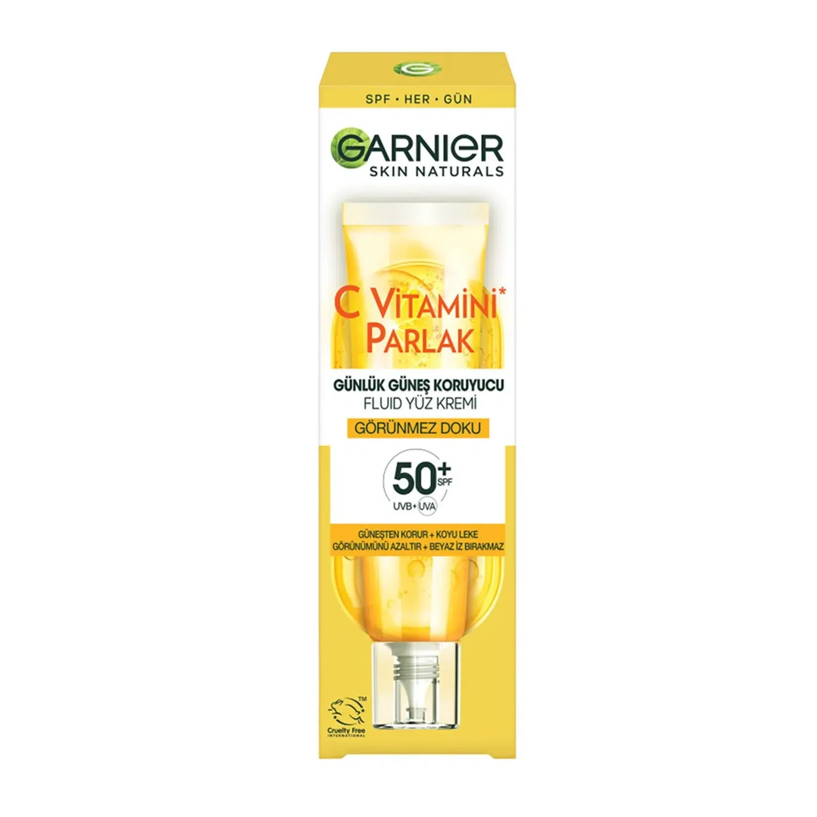 کرم ضد آفتاب بی رنگ ویتامین سی گارنیر با SPF50+ | حجم 40 میل - فروشگاه اینترنتی ارس درمیس