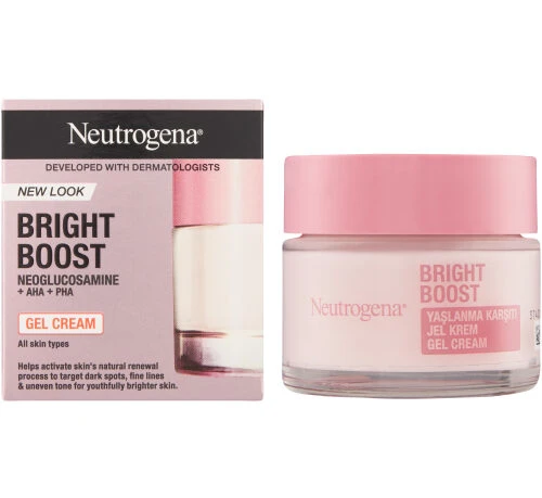 ژل کرم ضد چروک و روشن کننده نوتروژینا Neutrogena مدل Bright Boost | حجم 50 میل - فروشگاه اینترنتی ارس درمیس