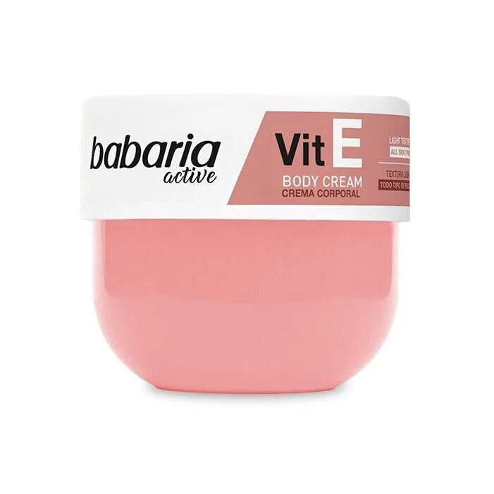 کرم بدن ویتامین E باباریا مدل +Vit E - آبرسانی عمیق و محافظت آنتی‌اکسیدانی پوست | حجم 400 میلی‌لیتر - فروشگاه اینترنتی ارس درمیس