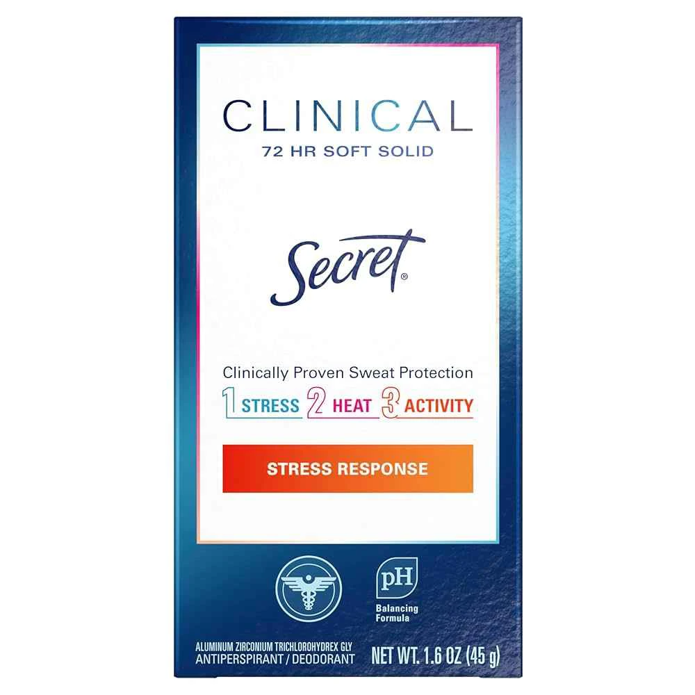 استیک ضد تعریق کلینیکال سکرت Secret مدل Stress Response - محافظت 72 ساعته و کنترل تعریق ناشی از استرس | وزن 45 گرم - فروشگاه اینترنتی ارس درمیس