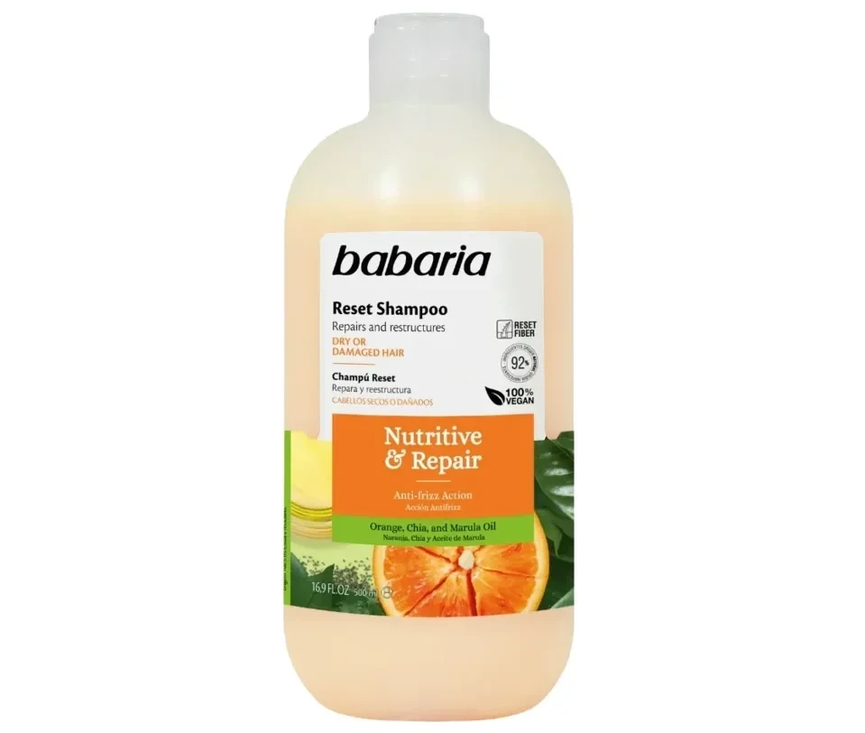 شامپو مغذی و ترمیم کننده مو باباریا مدل Nutritive &amp; Repair | حجم 500 میلی‌لیتر - فروشگاه اینترنتی ارس درمیس