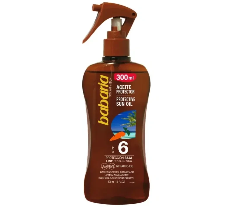 اسپری روغن برنزه کننده هویج باباریا Babaria با SPF 6 | حجم 300 میل - فروشگاه اینترنتی ارس درمیس