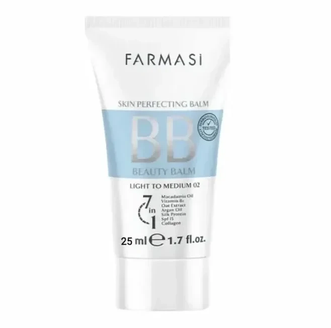بی بی کرم 7 در 1 فارماسی Farmasi مدل Light To Medium شماره 02 | حجم 50 میل - فروشگاه اینترنتی ارس درمیس