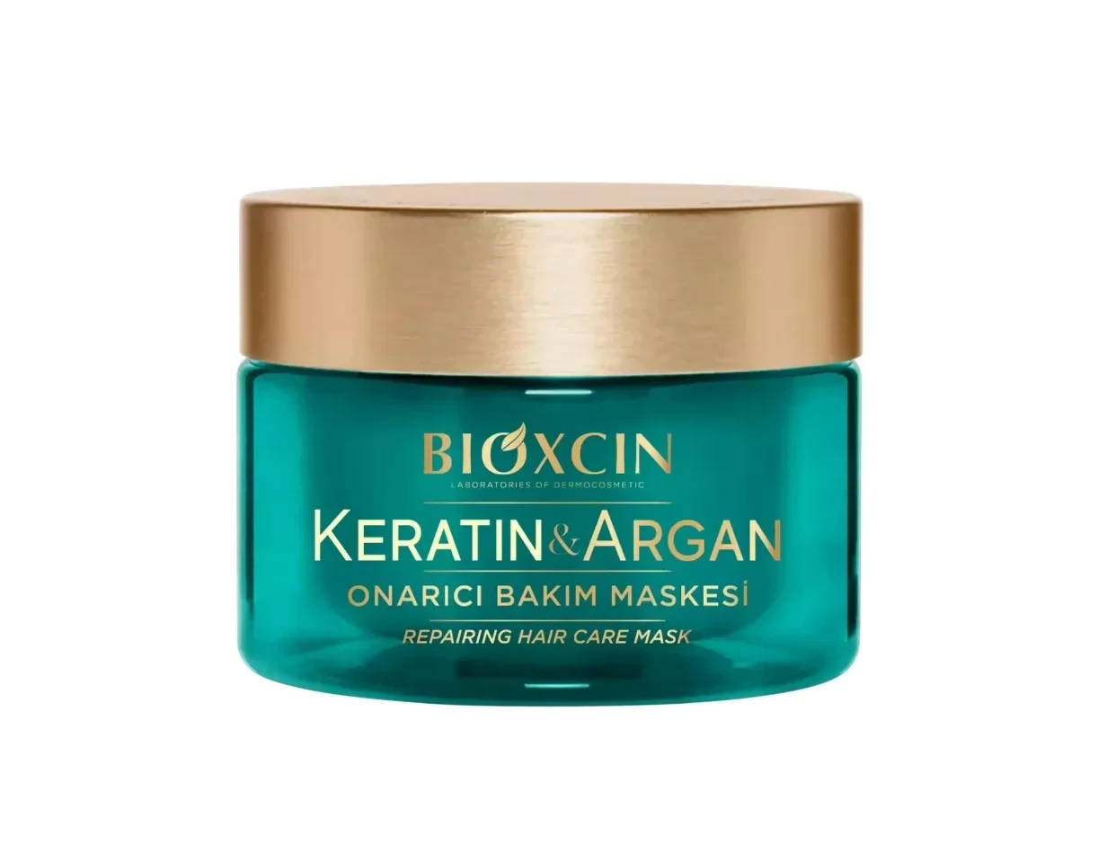 ماسک مو ترمیم و تقویت کننده‌ بیوکسین مدل Keratin &amp; Argan - مناسب موهای خشک و آسیب دیده | حجم 225 میل - فروشگاه اینترنتی ارس درمیس