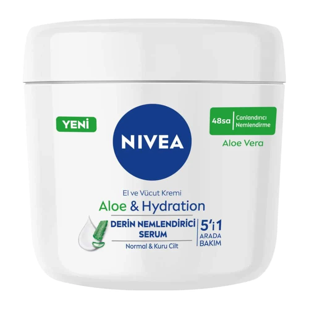 کرم دست و بدن نیوآ مدل Aloe And Hydration حاوی عصاره آلوئه ورا | حجم 400 میل - فروشگاه اینترنتی ارس درمیس