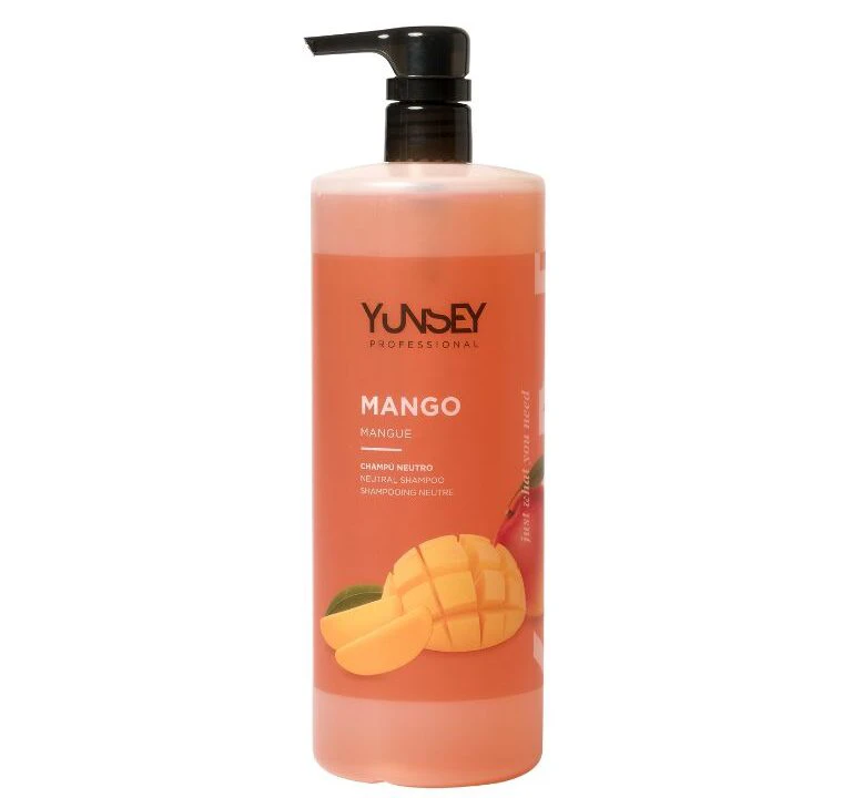 شامپو انبه یانسی Yunsey مدل Mango - تقویت کننده و مغذی مو - با فرمولاسیون pH خنثی | حجم 1000 میلی‌لیتر - فروشگاه اینترنتی ارس درمیس