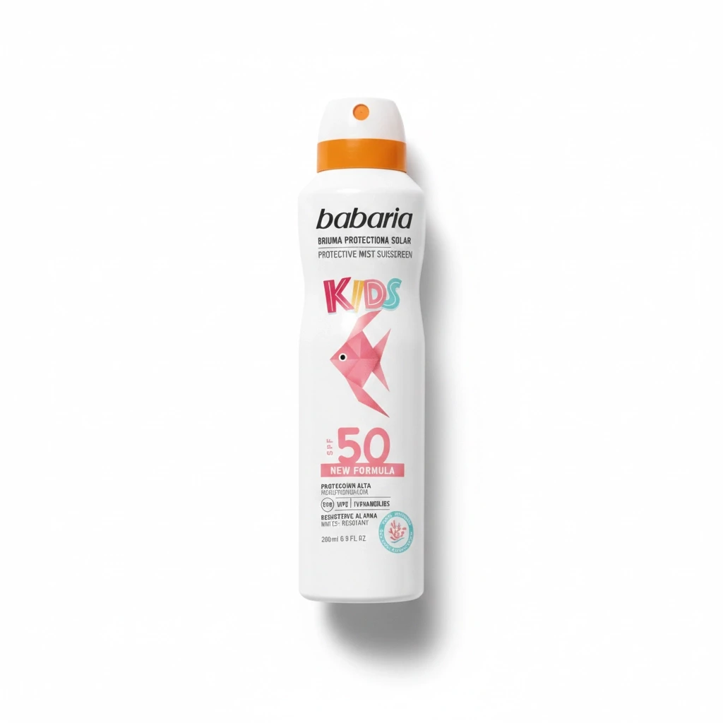اسپری ضدآفتاب کودکان باباریا مدل Kids - با SPF 50 - مقاوم در برابر آب | حجم 200 میلی‌لیتر - فروشگاه اینترنتی ارس درمیس