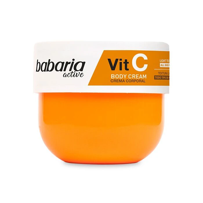 کرم بدن ویتامین C باباریا مدل +Vit C - آبرسانی 24 ساعته و مناسب انواع پوست | حجم 400 میلی‌لیتر - فروشگاه اینترنتی ارس درمیس