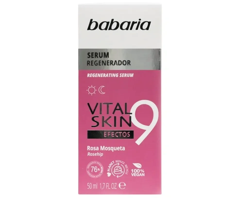 سرم 9 کاره باباریا مدل Vital Skin - حاوی عصاره گل رز | حجم 50 میلی‌لیتر - فروشگاه اینترنتی ارس درمیس