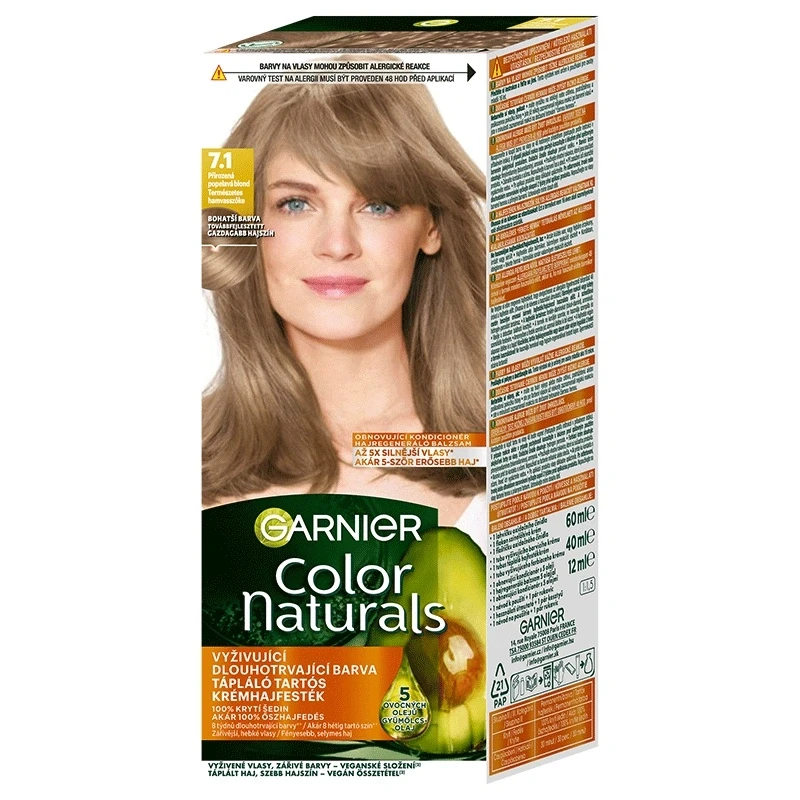 کیت رنگ مو شماره 7.1 گارنیر مدل Ash Blonde (بلوند خاکستری) - فروشگاه اینترنتی ارس درمیس