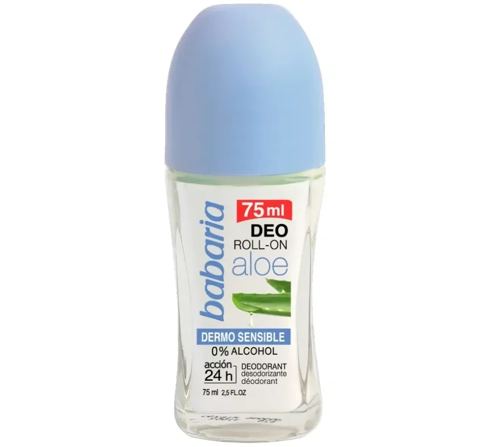 مام رول ضد تعریق باباریا مدل Aloe - حاوی عصاره آلوئه ورا - مراقبت ملایم پوست حساس | حجم 75 میلی‌لیتر - فروشگاه اینترنتی ارس درمیس