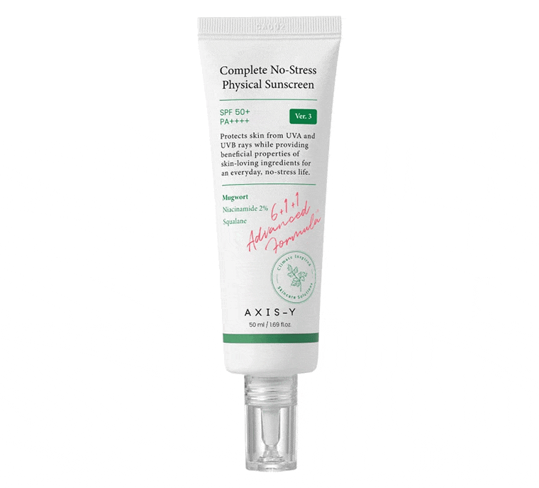 ضد آفتاب فیزیکی اکسیس وای Axis-Y مدل Complete No-Stress Physical Sunscreen | حجم 50 میل - فروشگاه اینترنتی ارس درمیس