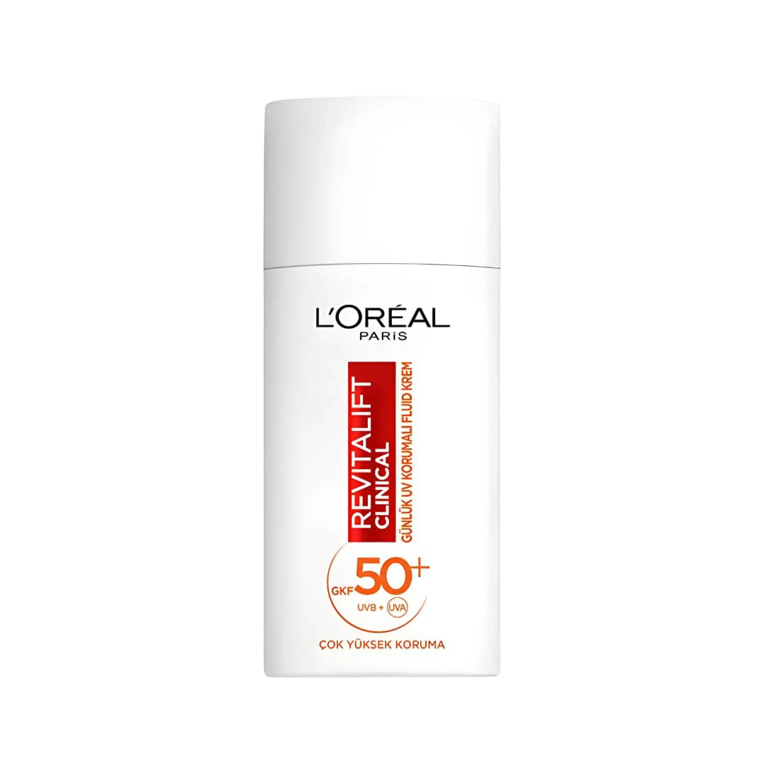 ضد آفتاب فلوئیدی لورآل L’Oréal مدل رویتالیفت کلینیکال Revitalift Clinical | حجم 50 میل - فروشگاه اینترنتی ارس درمیس