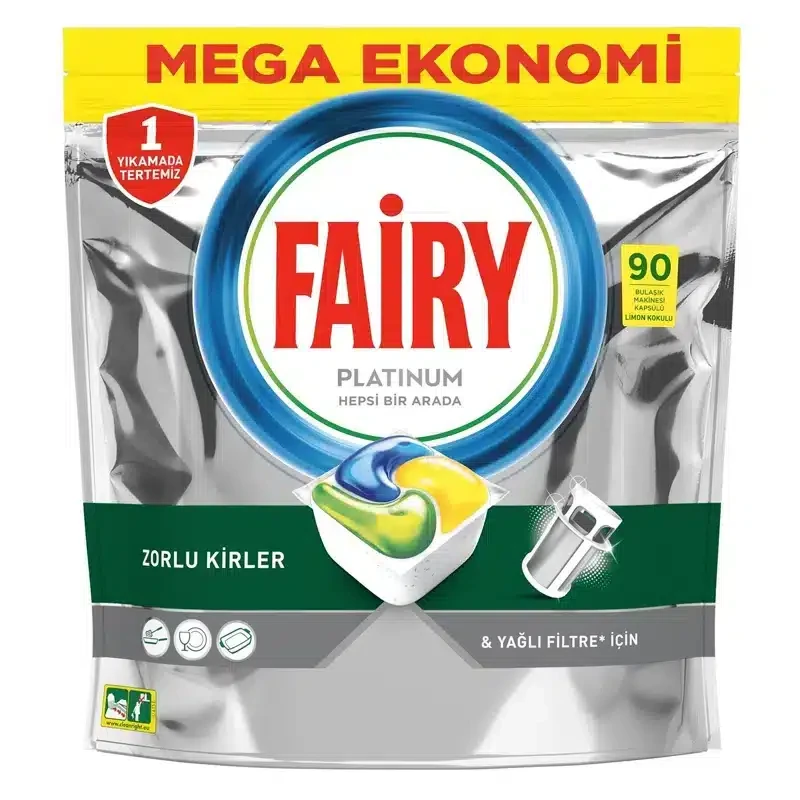 قرص ماشین ظرفشویی فیری مدل Platinum بسته 90 عددی - فروشگاه اینترنتی ارس درمیس