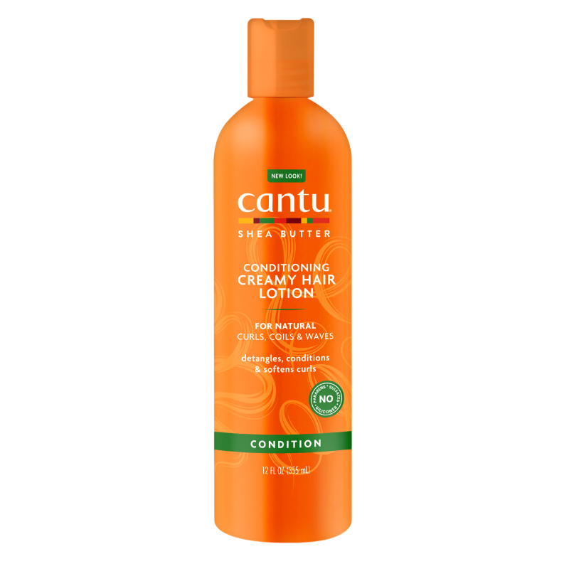 لوسیون کرمی آبرسان و نرم کننده مو کنتو Cantu - مناسب موهای فر | حجم 355 میلی‌لیتر - فروشگاه اینترنتی ارس درمیس