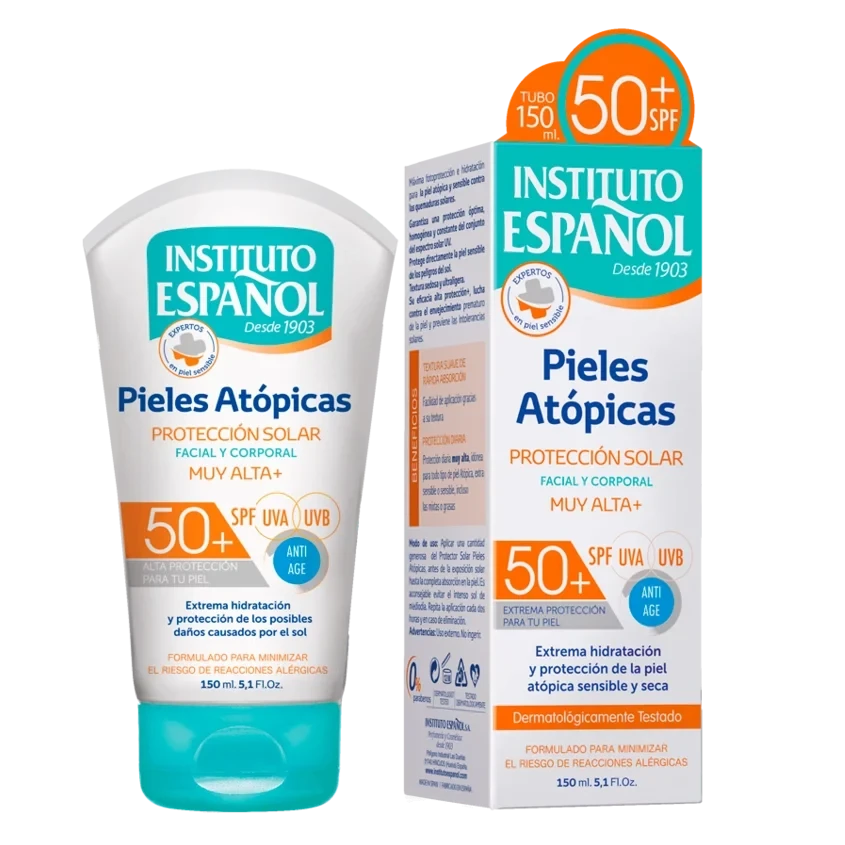 کرم ضد آفتاب و آبرسان اسپانول Instituto Español - پوست‌های خشک، حساس و آتوپیک | حجم 150 میل - فروشگاه اینترنتی ارس درمیس