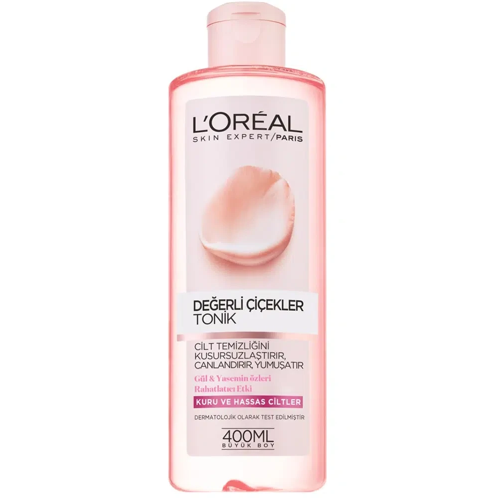 تونر پاک کننده گل رز لورآل L'Oréal مناسب پوست خشک و حساس | حجم 400 میل - فروشگاه اینترنتی ارس درمیس