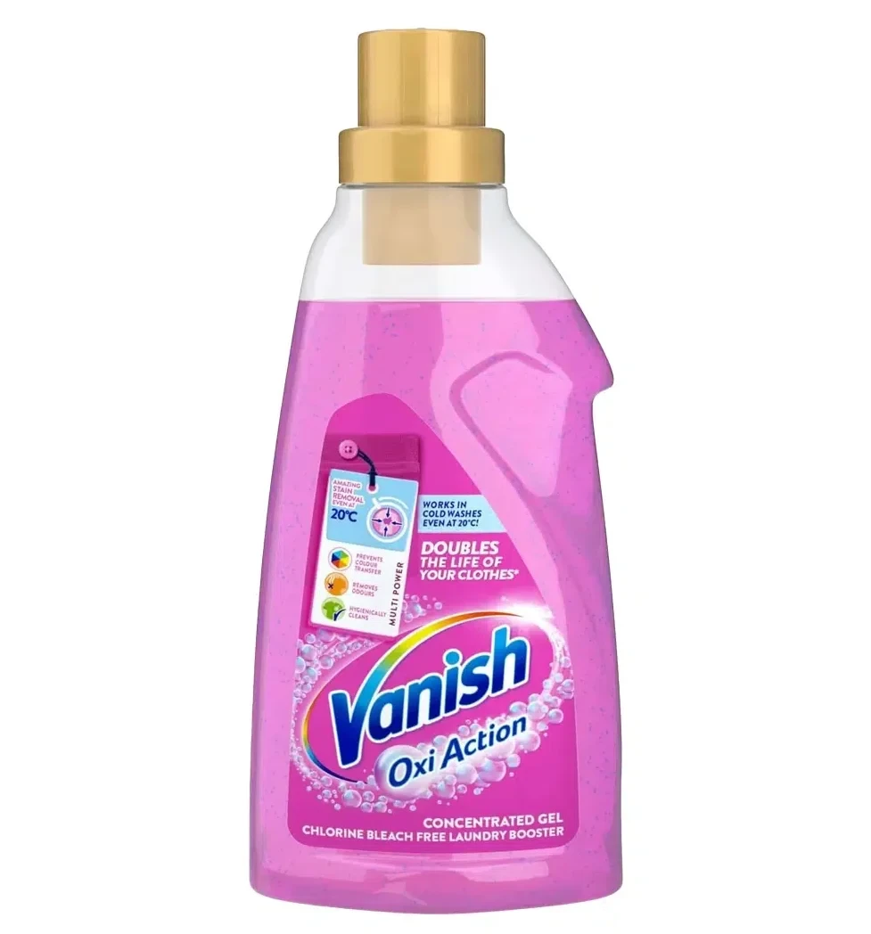 ژل مایع لکه بر و محافظ رنگ لباس ونیش Vanish مدل Oxi Action | حجم 750 میل - فروشگاه اینترنتی ارس درمیس