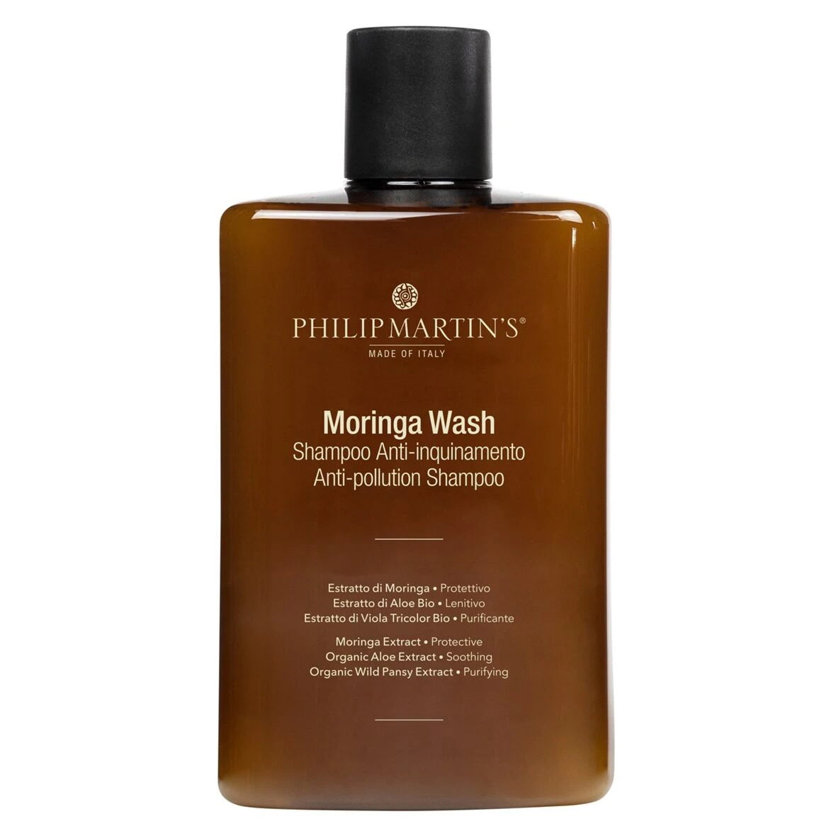شامپو ضد آلودگی و تقویت کننده مو فیلیپ مارتینز Philip Martin's مدل Moringa Wash - مناسب موهای فر و مجعد | حجم 320 میلی‌لیتر - فروشگاه اینترنتی ارس درمیس