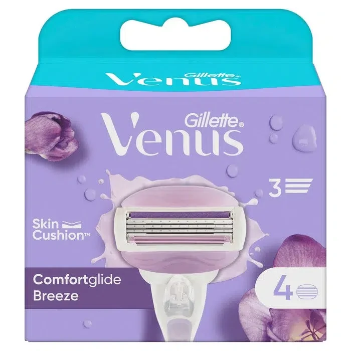 تیغ یدک ژیلت ونوس مدل Comfortglide Breeze (4 عدد) - فروشگاه اینترنتی ارس درمیس