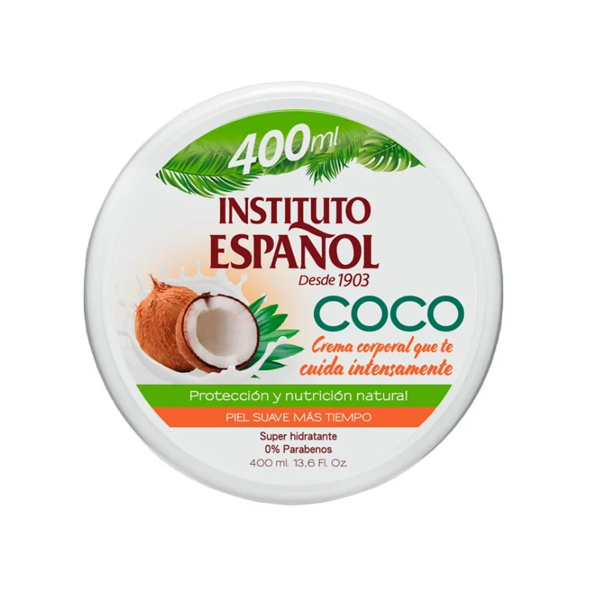 کرم مرطوب کننده بدن نارگیل اسپانول Instituto Español مدل Coconut | حجم 400 میل - فروشگاه اینترنتی ارس درمیس
