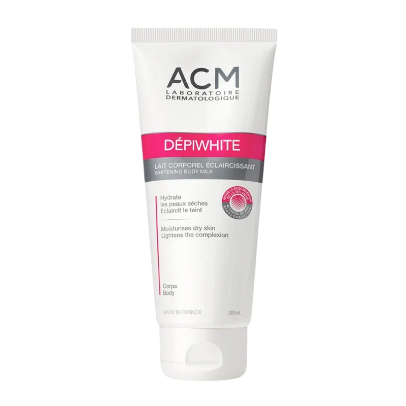 شیر بدن روشن کننده و مرطوب کننده ای سی ام ACM مدل Dépiwhite | حجم 200 میلی‌لیتر - فروشگاه اینترنتی ارس درمیس